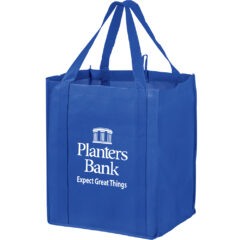 Non-Woven Wine and Grocery Combo Tote Bag - WG131015_Royal_Imprint
