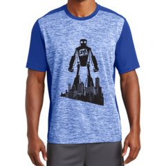 Sport-Tek® PosiCharge® Electric Heather Colorblock Tee - a3714TrueRoyal
