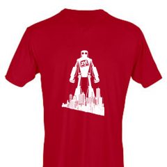 Tultex 207 Unisex Poly-Rich Blend V-Neck Tee - a3730Red