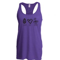 Tultex 190 / Ladies’ Slim Fit Poly-Rich Blend Racerback Tank - a3734HeatherPurple
