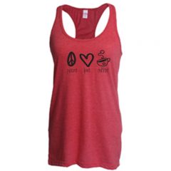 Tultex 190 / Ladies’ Slim Fit Poly-Rich Blend Racerback Tank - a3734HeatherRed