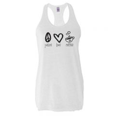 Tultex 190 / Ladies’ Slim Fit Poly-Rich Blend Racerback Tank - a3734White