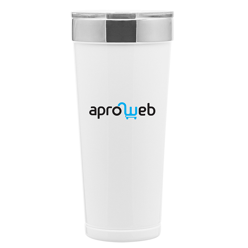 Polar Stainless Double Wall Tumbler 20.9 oz - white custom label double walled tumbler