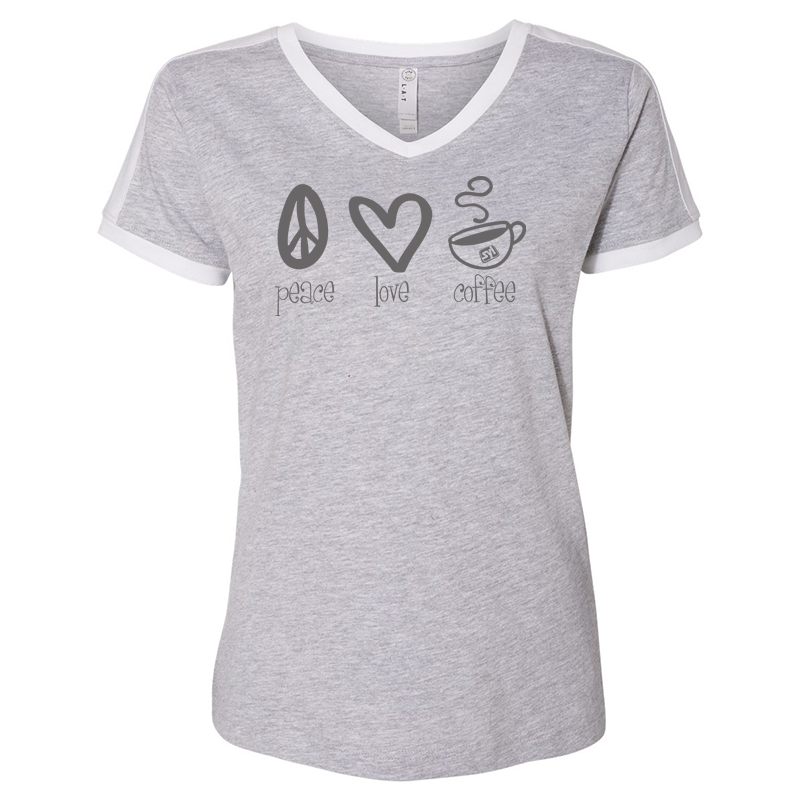 LAT Women’s Retro Ringer Fine Jersey V-Neck Tee - 65409_f_fl