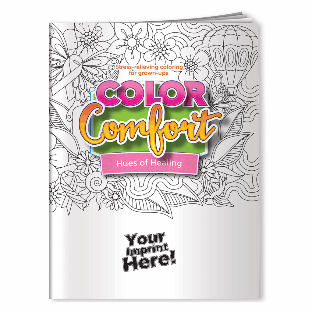 Color Comfort – Breast Cancer Awareness – Hues of Healing Adult Coloring Book - A3899 8211 front
