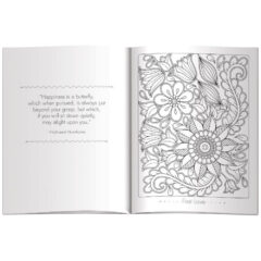 Flowers Hues of Happiness Adult Coloring Book - CC101_S
