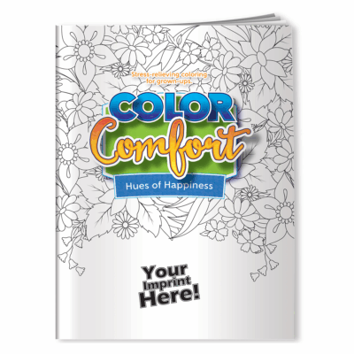 Color Comfort 8211 Hues of Happiness 8211 Flowers Adult Coloring Book 8211 front