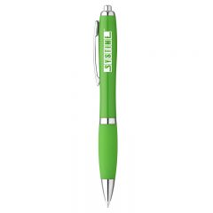 Curvy Cloud Plastic Ballpoint Pen - M0153 lime green