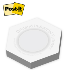 Post-it® Custom Printed Notes Cubes - Hexagon Slim Cube