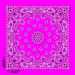Paisley and Novelty Bandannas - a3777NeonHotPink