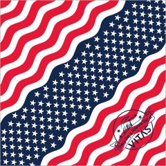 Paisley and Novelty Bandannas - a3777StarsStripes