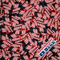 Paisley and Novelty Bandannas - a3777TossedAmericanFlag