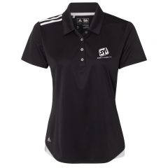 Adidas Women’s Climacool 3-Stripes Shoulder Polo - a3794Black