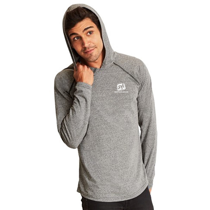 Unisex Mock Twist Raglan Hoody by Next Level - a3848HeatherGray
