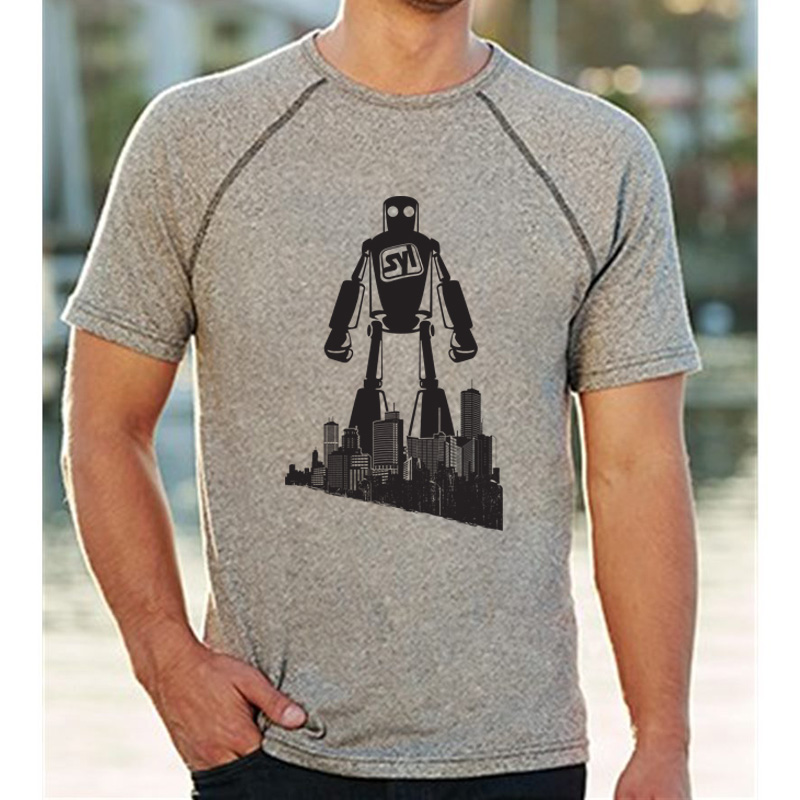 Mock Twist Short Sleeve Raglan Tee by Next Level - a3850HeatherGray
