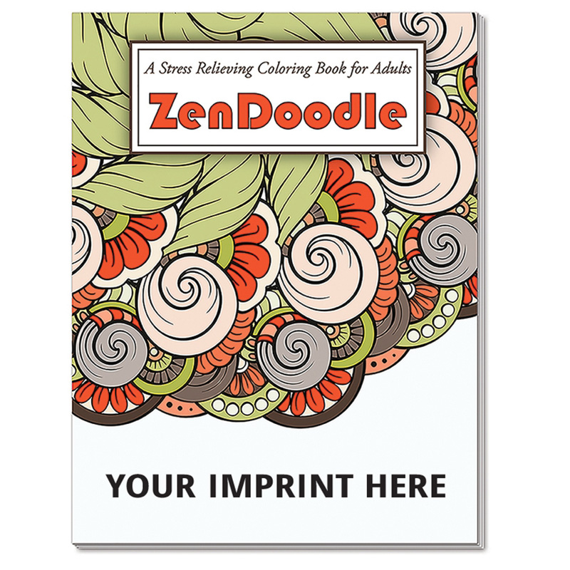 ZenDoodle Stress Relieving Coloring Book for Adults - a3894