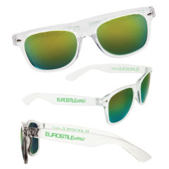 Mirrored Lens Sunglasses with Full Arm Imprint - e3