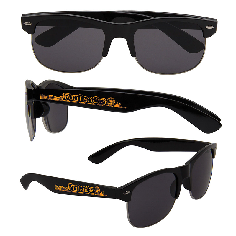 Half Frame Sunglasses - halfframeblack