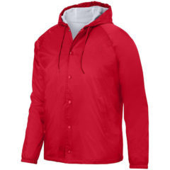 Augusta Sportswear Hooded Coach’s Jacket - red-1-240215240
