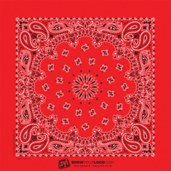 Traditional Paisley Bandanna - redpaisley