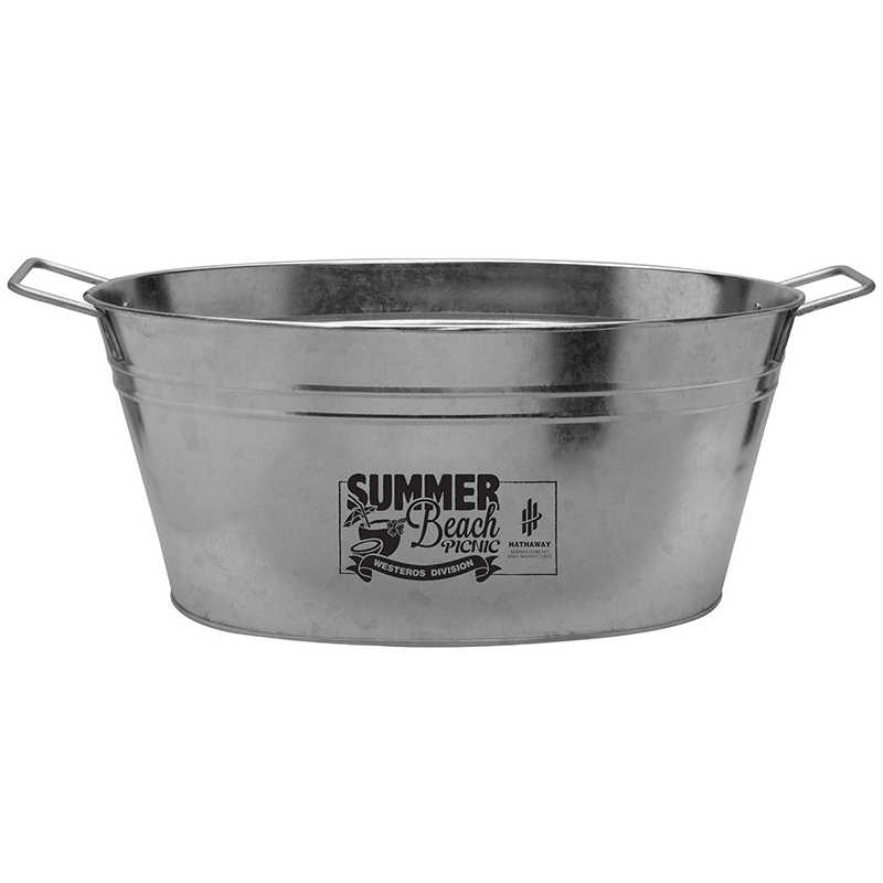 Galvanized Metal Tub – 15 Quart - tubsilver