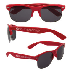 Half Frame Sunglasses with Full Arm Imprint - w3