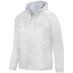 Augusta Sportswear Hooded Coach’s Jacket - white-1-240215240