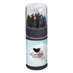 Blackwood Colored Pencil Set in Tube with Sharpener – 12-Piece - 462_MATBLK_4CP_White_Label
