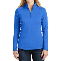 The North Face® Ladies Tech 1/4-Zip Fleece - 8670-MonsterBlue-1-NF0A3LHCMonsterBlueModelFront-1200W