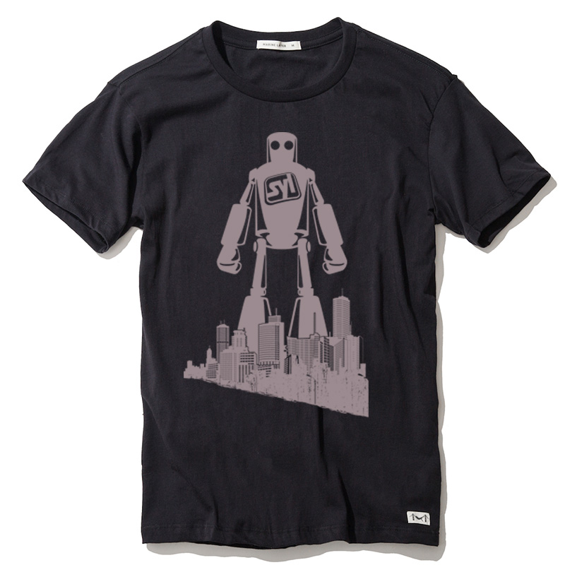 Marine Layer Signature Crew T-Shirt with Your Custom Imprint - A3923Black