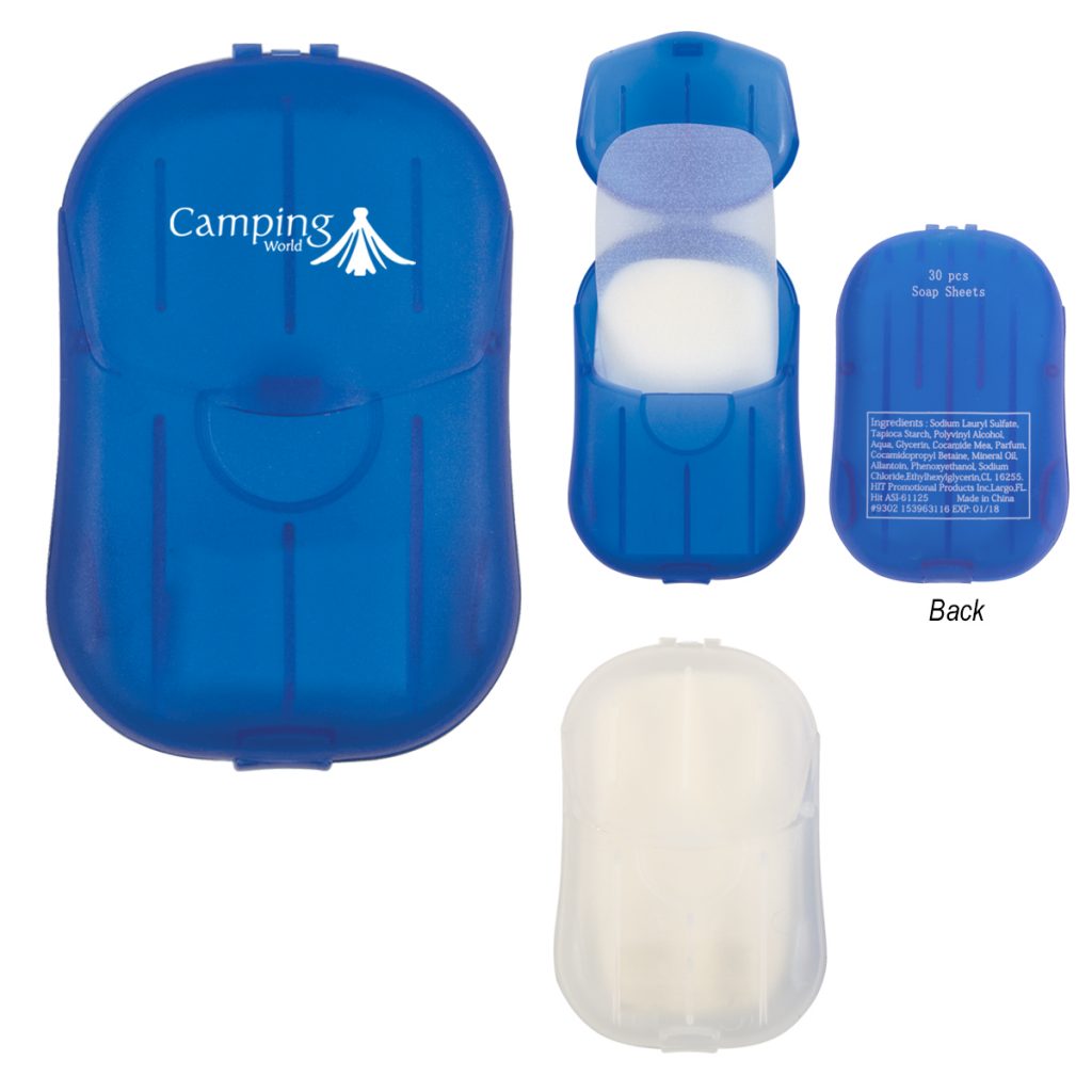 Hand Soap Sheets In Compact Travel Case - A3954