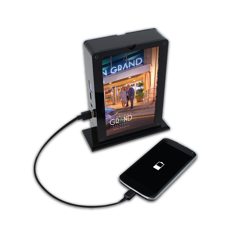 The Ginza with Built-In Battery 4 Port Charging Station with Lightbox Display - A3989