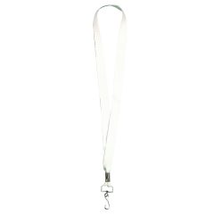 White Lanyard with Full Color Imprint - LANYARDS-DSV75_jhook