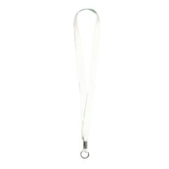 White Lanyard with Full Color Imprint - LANYARDS-DSV75_split_ring