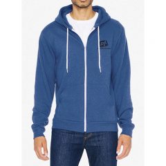 American Apparel Unisex Flex Fleece Zip Hoodie - a3933sea_blue