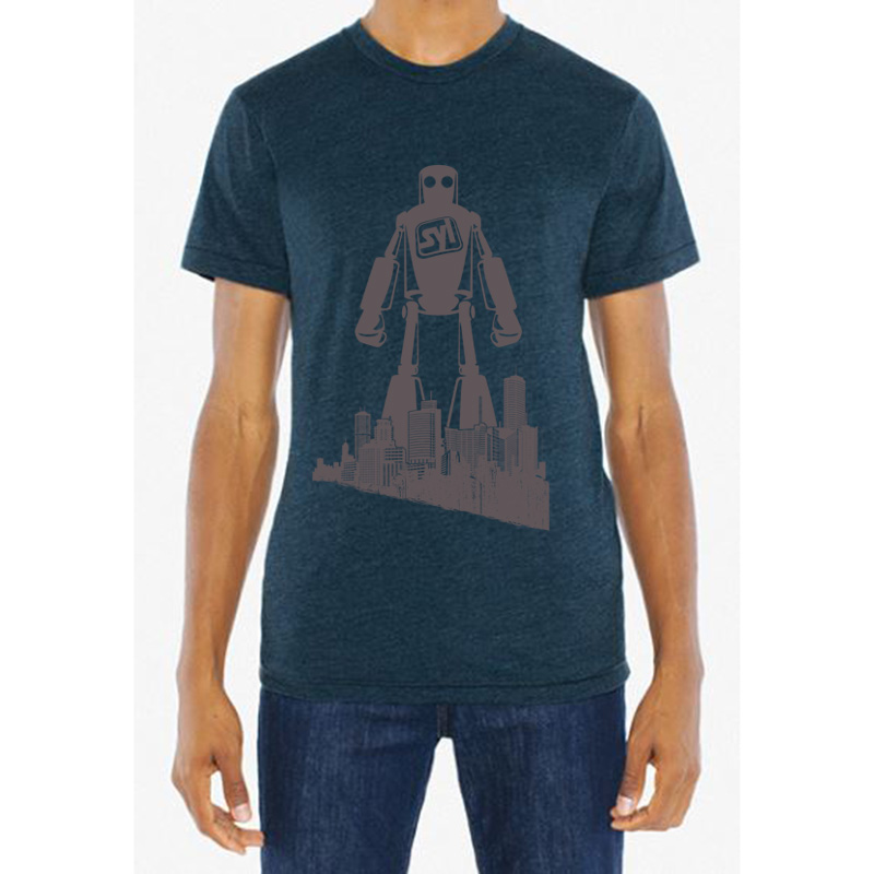 American Apparel 50/50 T-Shirt - a3934black_aqua