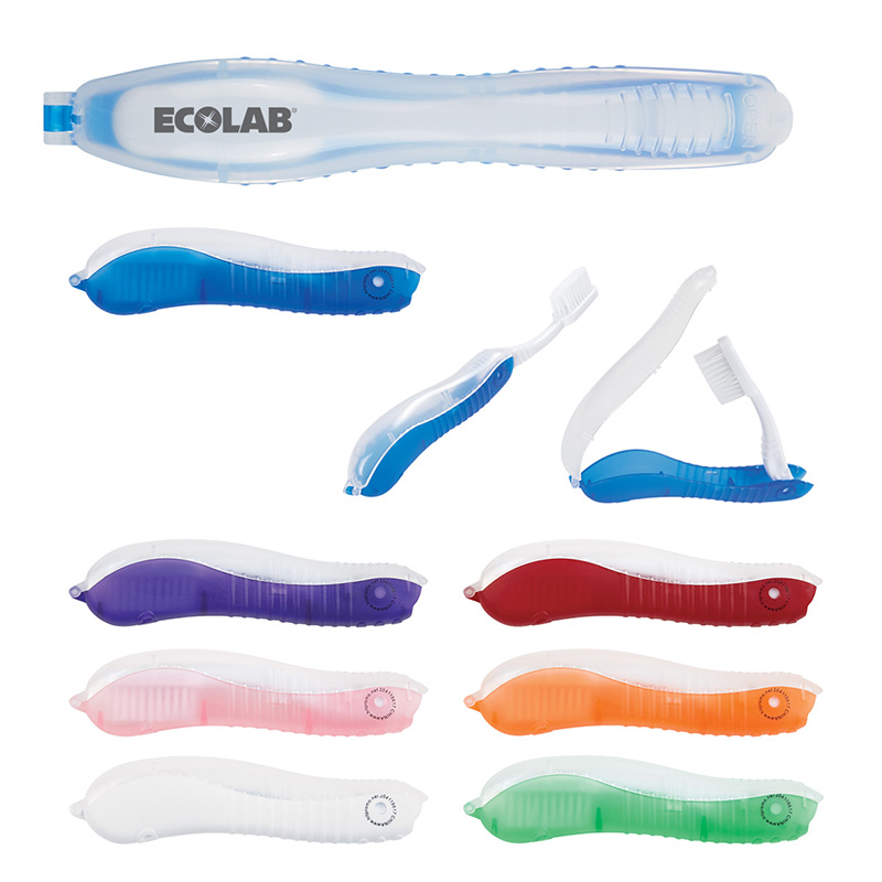 Travel Toothbrush In Folding Case Show Your Logo