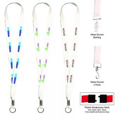 White Lanyard with Full Color Imprint - a3958