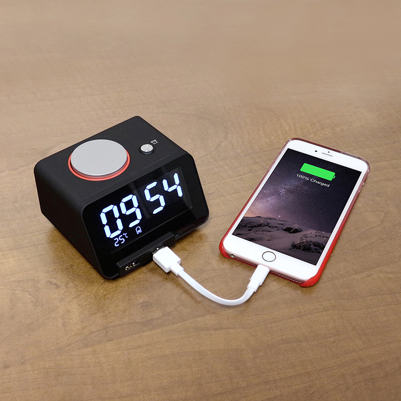 Hometime C1 Pro Device-Charging Digital Alarm Clock and Bluetooth Speaker - a3995InUse