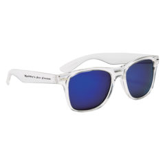 Crystalline Mirrored Malibu Sunglasses - blue
