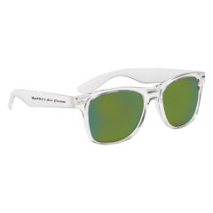 Crystalline Mirrored Malibu Sunglasses - green