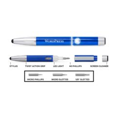 8 in 1 Lighted Logo Pen - 1273_Metallic-Blue_16051