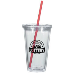 Newport Acrylic Tumbler -16 oz - 5869_CLRRED_Silkscreen