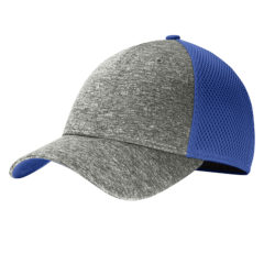 New Era® Shadow Stretch Mesh Cap - 8394-RoyalShadHth-1-NE702RoyalShadHthFlatFront-1200W