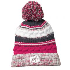 Sport-Tek® Pom Pom Team Beanie - a4039pink
