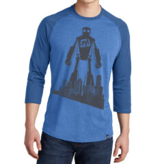 New Era® Heritage Blend 3/4-Sleeve Baseball Raglan Tee - blue