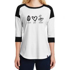 New Era® Ladies Heritage Blend 3/4-Sleeve Baseball Raglan Tee - lneawhite