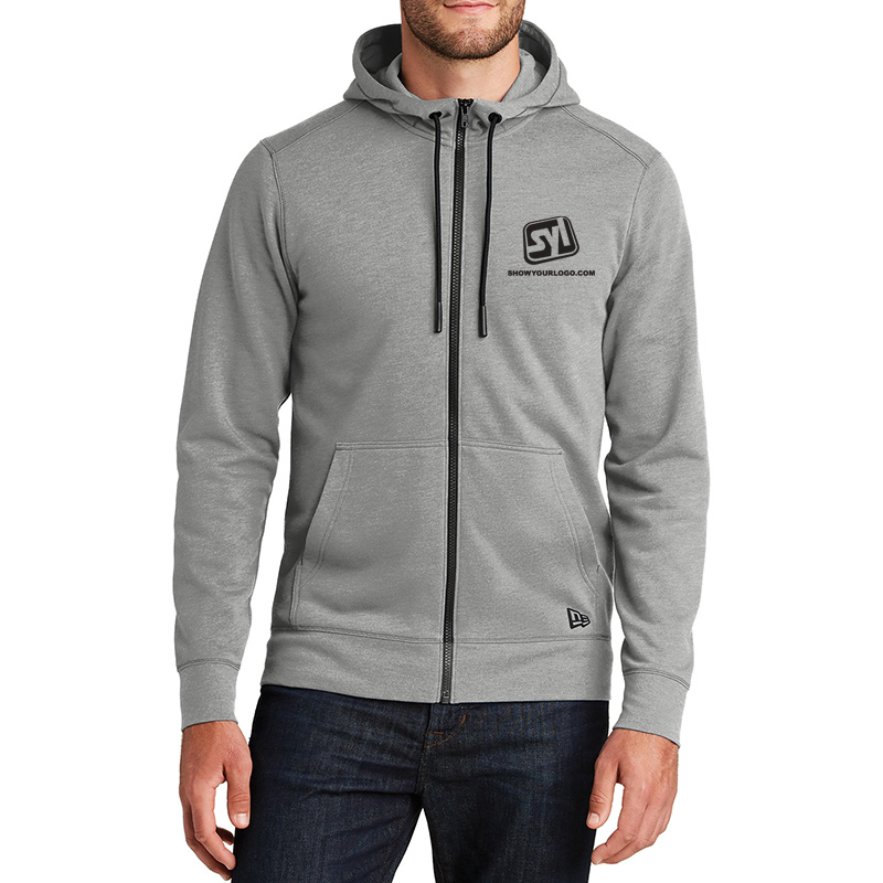 New Era® Tri-Blend Fleece Full-Zip Hoodie - nea511shadow_grey_heather