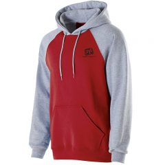 Holloway Youth Cotton/Poly Fleece Banner Hoodie - 229279_red