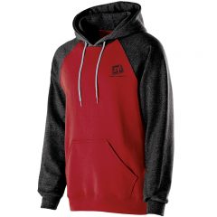 Holloway Youth Cotton/Poly Fleece Banner Hoodie - 229279redblack
